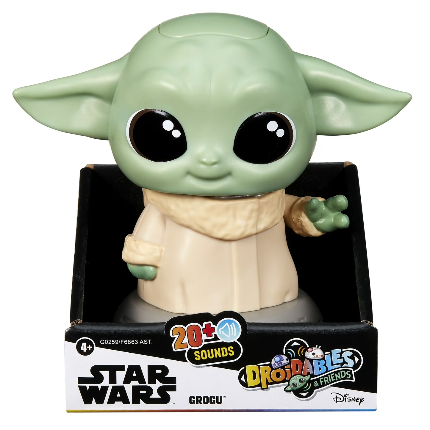 Star Wars Droidables & Friends Grogu, 4" Electronic Figure, Interactive Toys