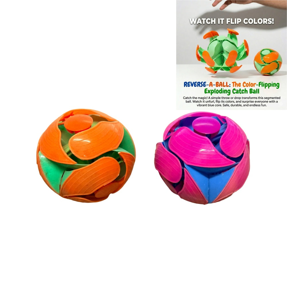 Magic Color-Flipping Ball Toy Throw and Catch Ball Toy Birthday Party Favours (Pack of 2)