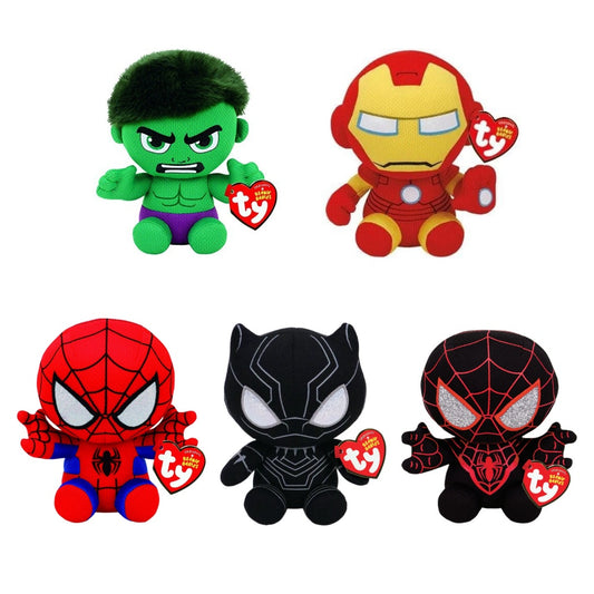 8" TY Marvel Beanie Babies Collection Soft Toy
