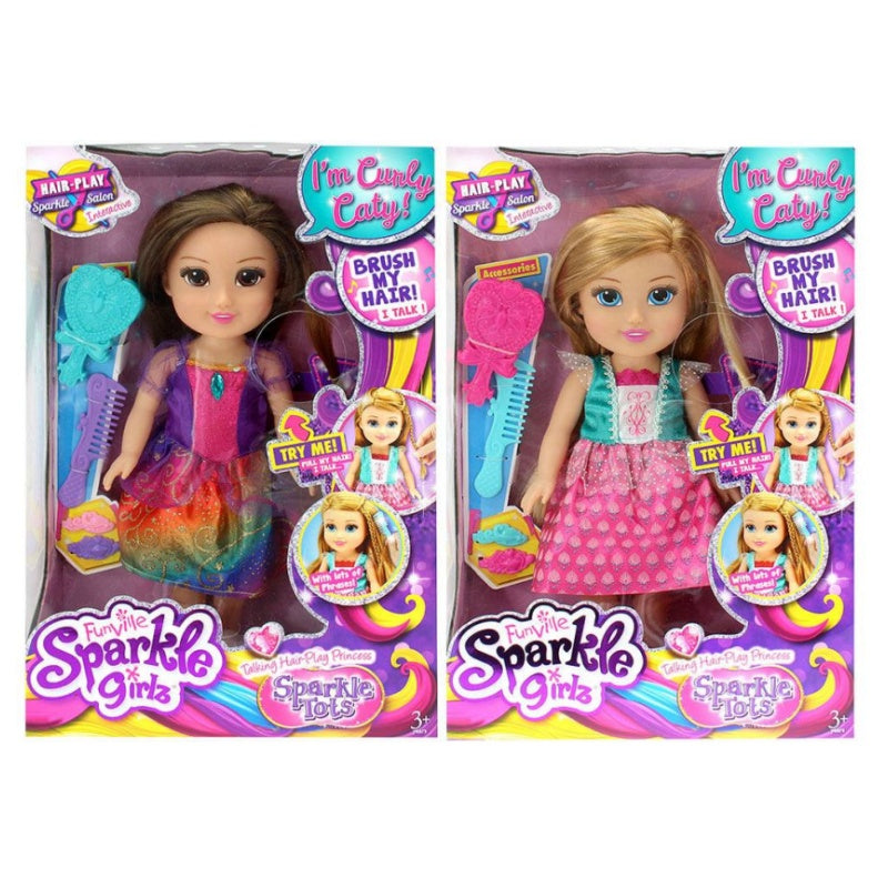 Funville Sparkle Girls Sparkle Tots Talking Hair-Play Princess