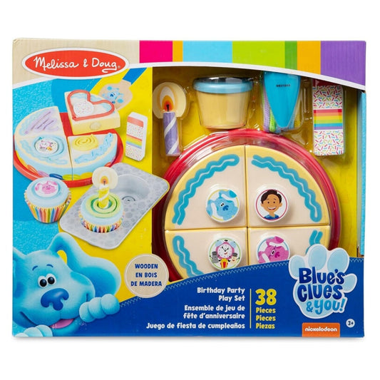 Melissa and Doug Blue's Clues & You Birthday Party  Play Set 38 Pieces Wooden Cake 3+