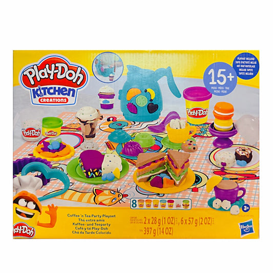 Hasbro Play-Doh Kitchen Creations Coffee 'n Tea Party Playset 15+ Pieces