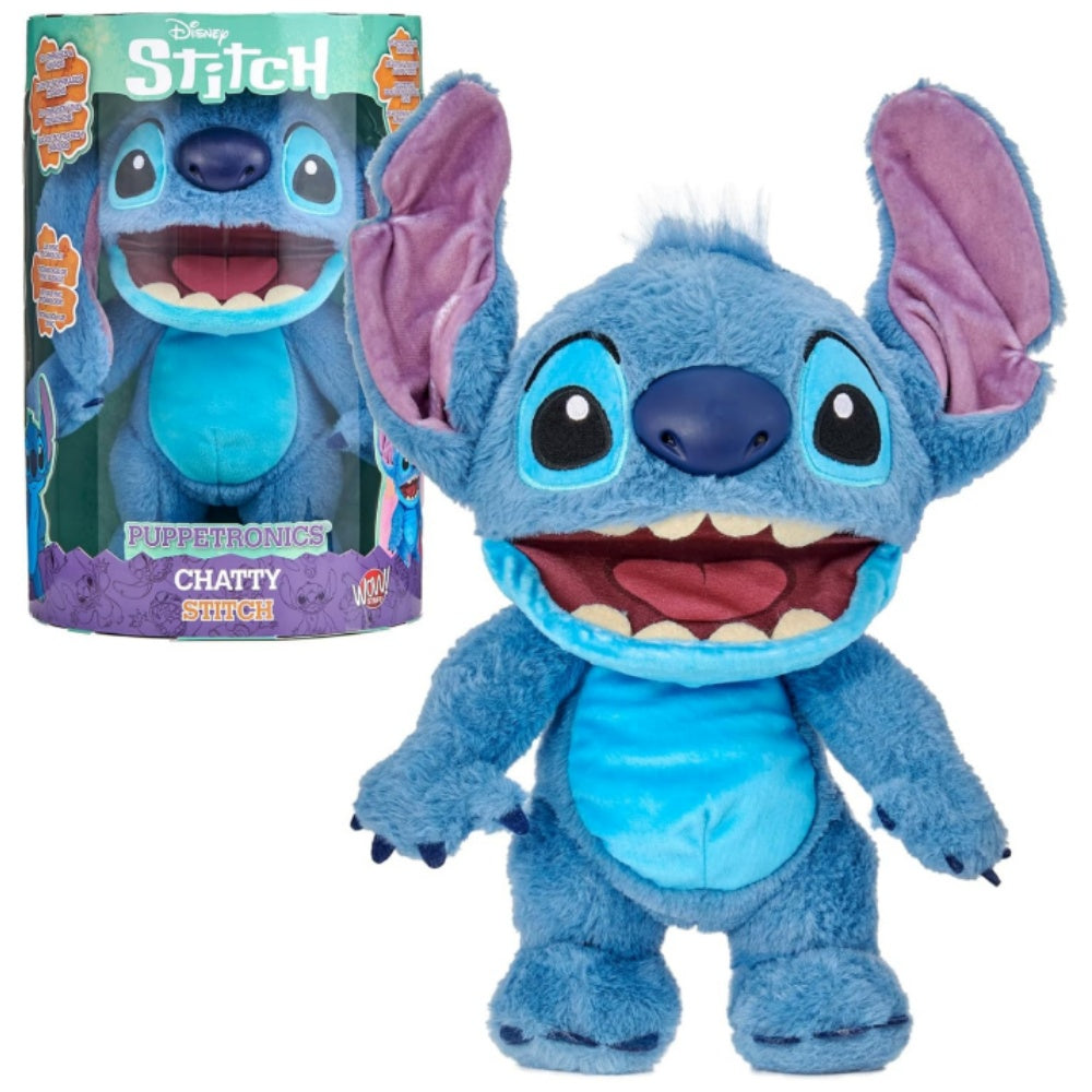 Disney Lilo and Stitch Chatty Stitch Interactive Talking Puppet Plush