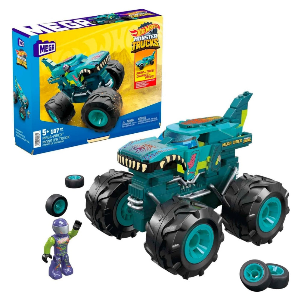 MEGA Hot Wheels Mega-Wrex Monster Truck Building Set 187 PCS
