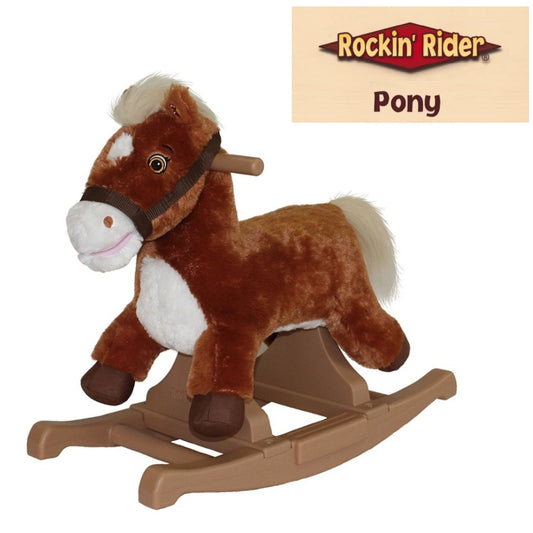 Rockin' Rider Pony Talks & Sings Soft Brown Rocking Horse
