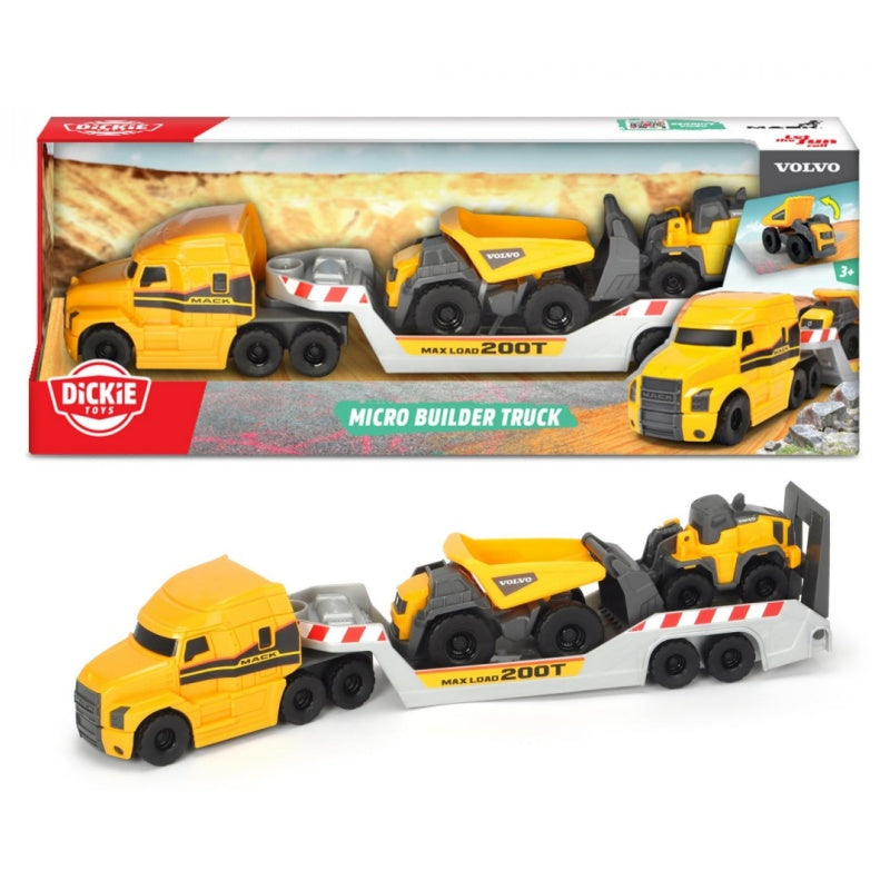 Dickie Toys Mack Micro Builder Construction Truck Set