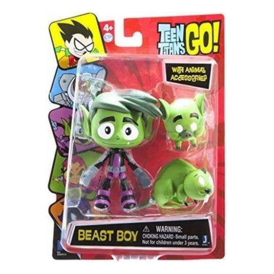 Jazware Teen Titan Go Beast Boy with Animal Accessories Action Figure