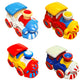 4 x 3.5" Diecast Metal Mini Macaron Pull-and-Go Trains Set