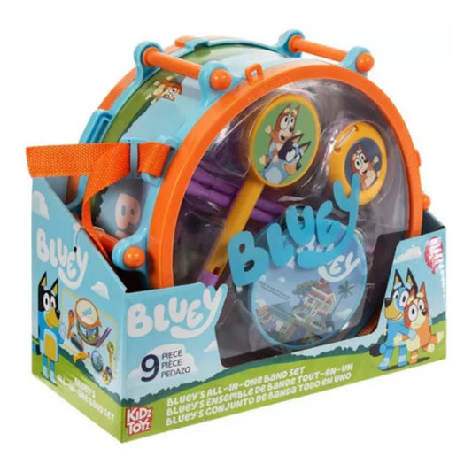 Bluey All-In-One Band 9PCS Set Drum & Instruments Musical Toys