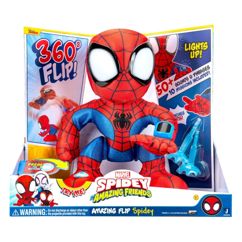 Spidey & His Amazing Friends Feature Plush Amazing Flip Spidey