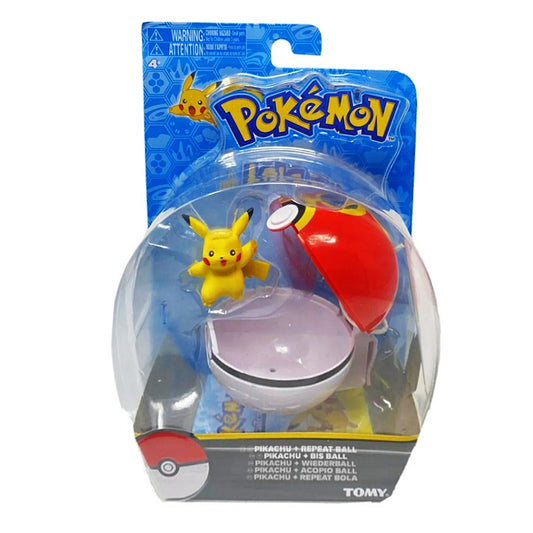 TOMY Pokemon Pikachu + Repeat Ball Action Figure