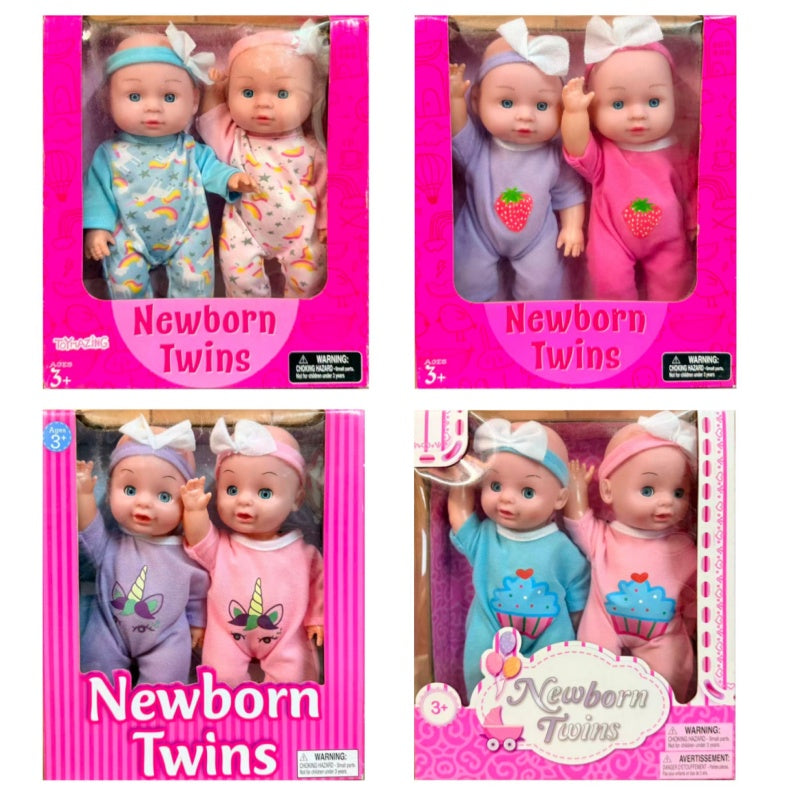 9“ Double the Cuddles! | Newborn Twins Baby Doll Collection