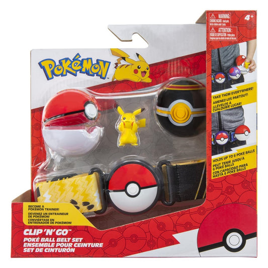 Pokemon Clip'n'Go Poke Ball Belt Set Pikachu Action Figure