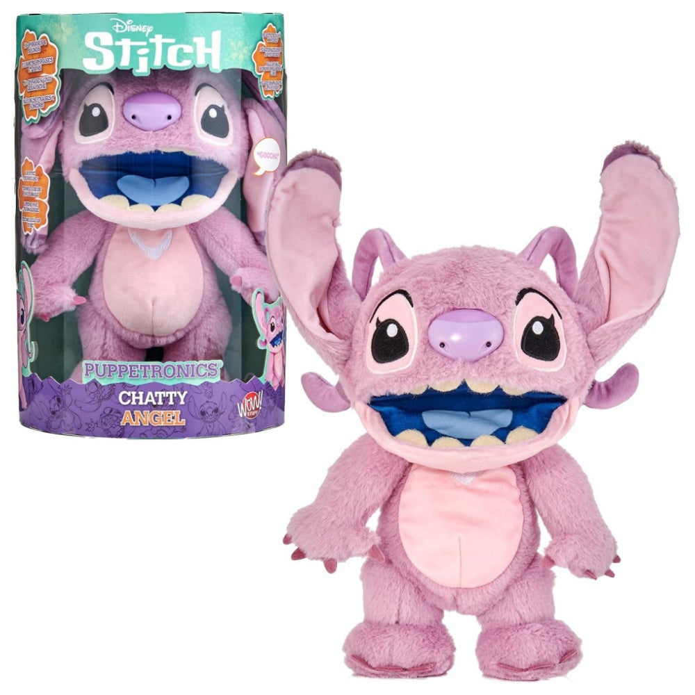 Disney Lilo and Stitch Chatty Angel Stitch Interactive Talking Puppet Plush