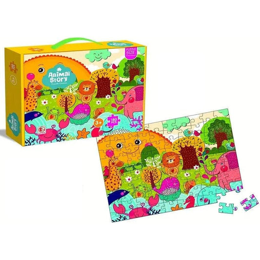 180pcs Children Jigsaw Puzzle for Kids - Animals Story