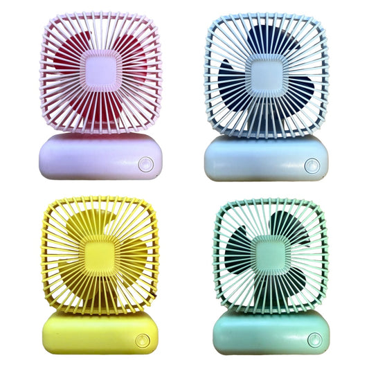 Three Speed Rechargeable Electric Mini Fan Natural Wind Angle Adjustable