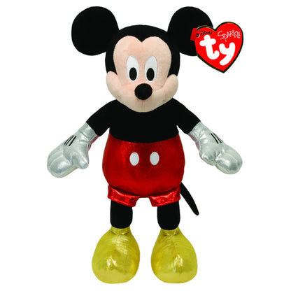 14" Ty Beanie Babies Minnie & Mickey Mouse Red Sparkle Soft Plush