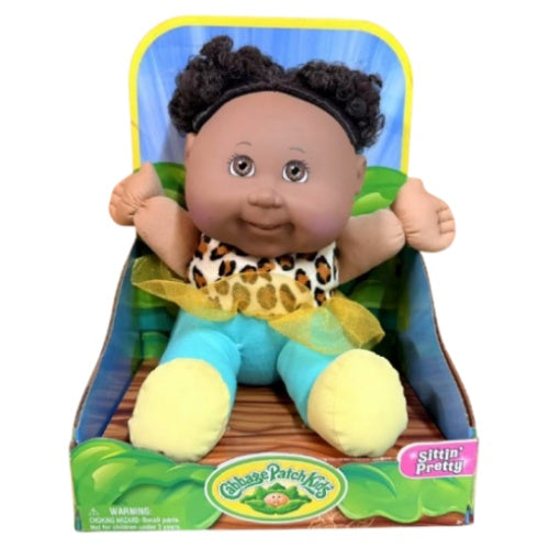 12" Cabbage Patch Kids Sittin Pretty Doll Leopard Print Tutu Skirt