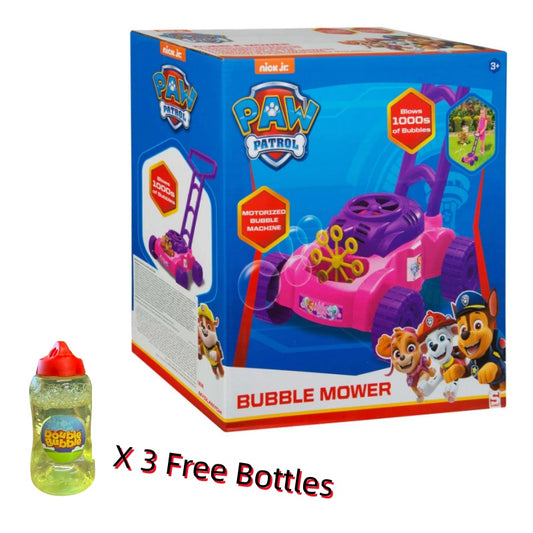 Spin Master Paw Patrol Bubble Mower Outdoor Fun + 3 FREE 100ml Bubble Bottles!