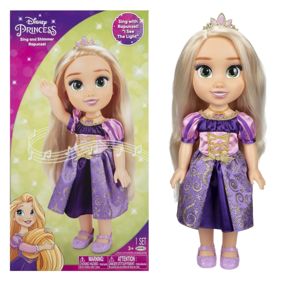 Disney Princess Rapunzel Sing & Shimmer Toddler Doll, Sings I See The Light