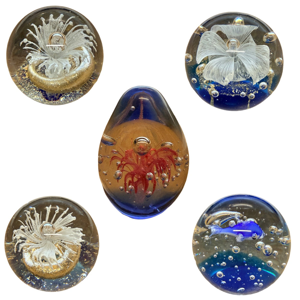Ocean Fantasy Glass Art Paperweight Collection