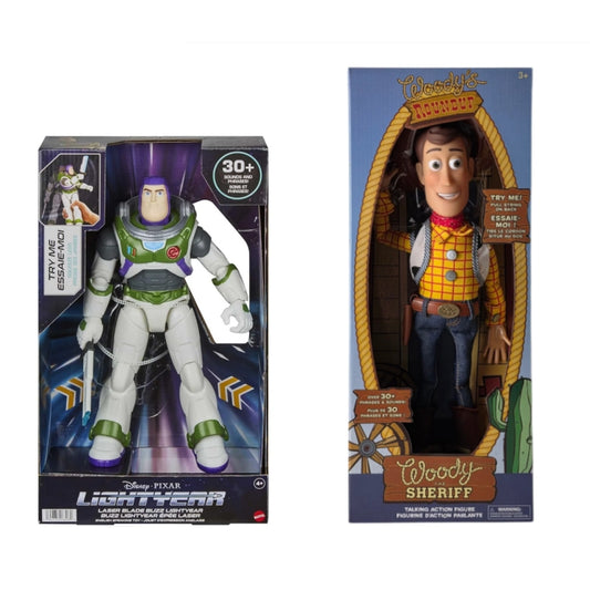 Disney Pixar Toy Story Talking Action Figure - Woody and Buzz Lightyear Bundle Toy