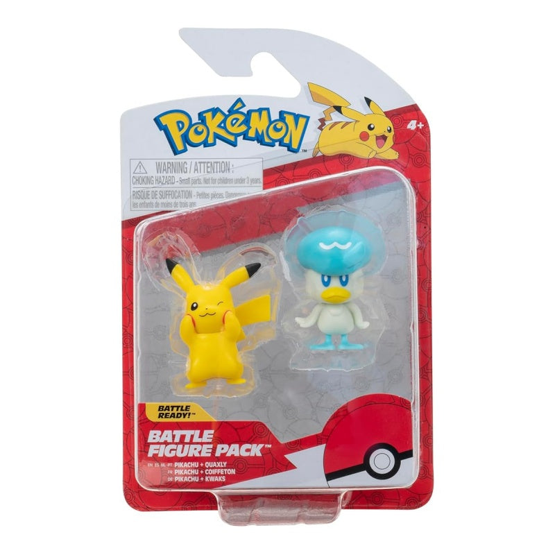 2" Pokémon Battle Ready! Battle Figure Pack Pikachu + Quaxly Action Figure