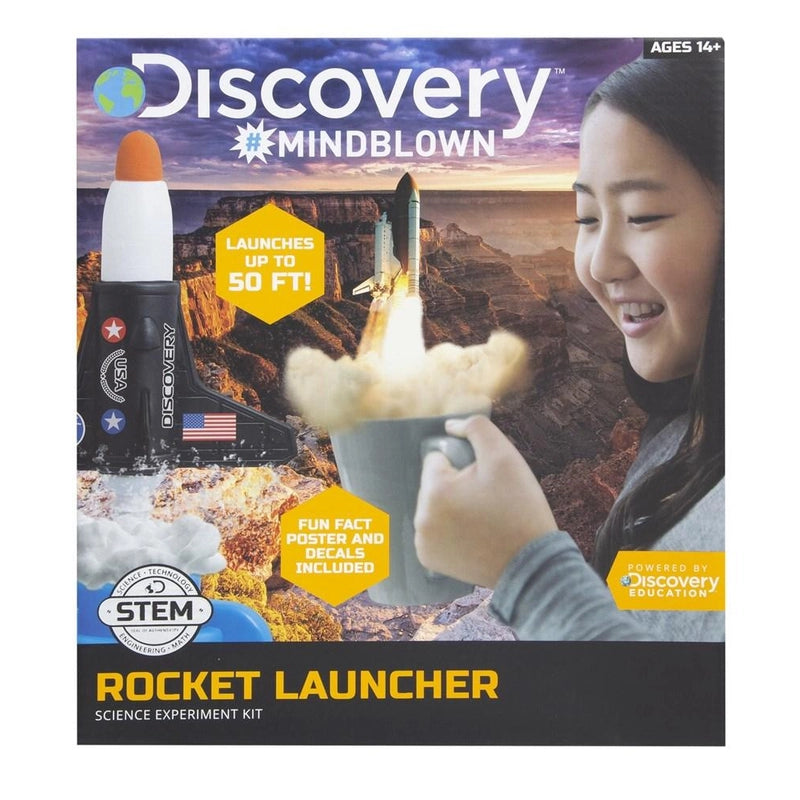 Discovery Mindblown Rocket Launcher STEM Educational Science Experiment Kit for Kids