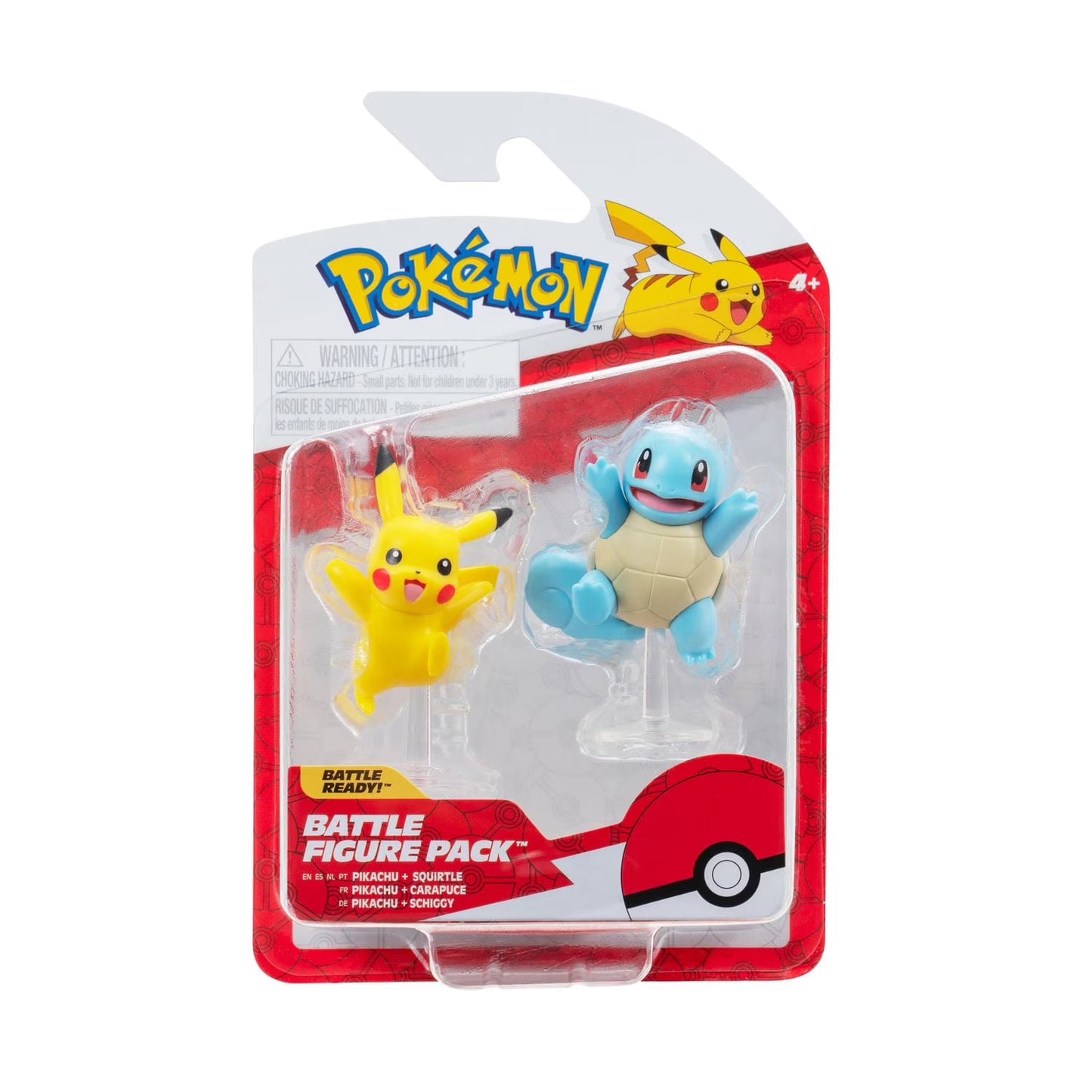 2" Pokémon Battle Ready! Battle Figure Pack Pikachu + Squirtle Action Figure