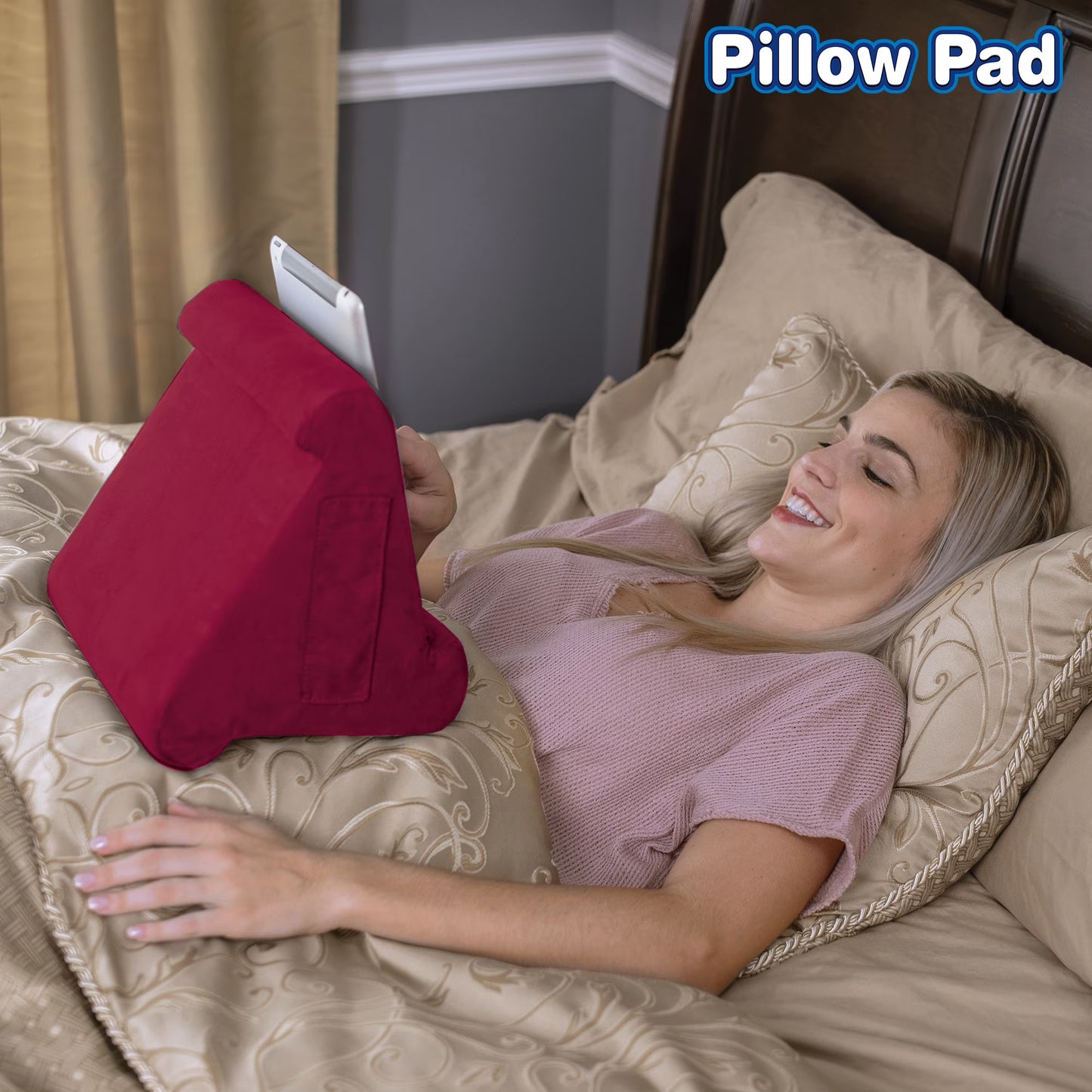 Pillow Pad Multi-Angle Soft iPad Tablet Stand - Red