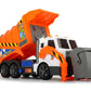 Dickie Toys Action Series 46cm Garbage Truck Toy Vehicle - Orange Battery Operate