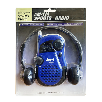 Lenoxx Sound Model PR-36 AM/FM Sports Radio Portable With Headphones