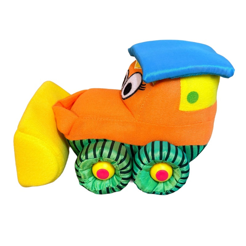 Musical Plush Bulldozer Toy for Toddlers