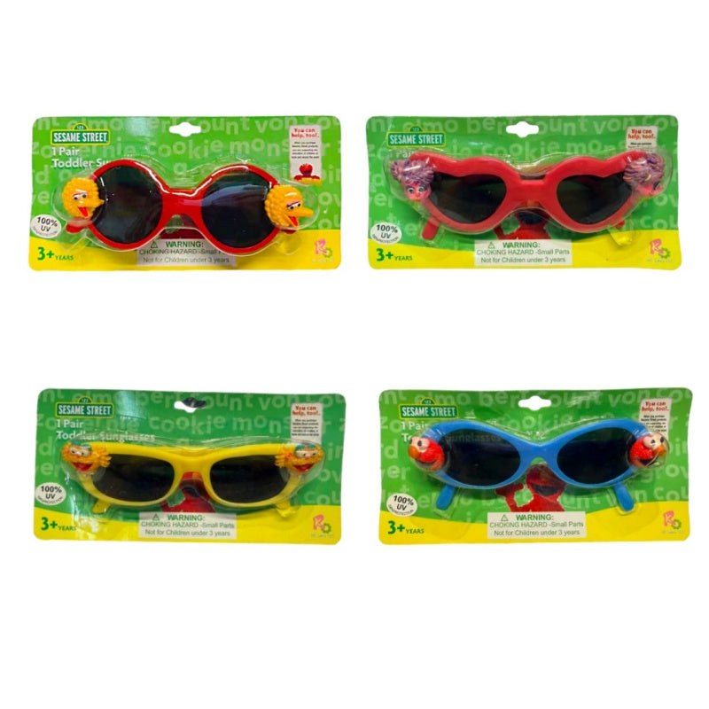 Sesame Street Toddler Sunglasses 100% UV Protection - Elmo, Big Bird, Zoe, Abby Cadabby