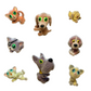 2.5“ Mini Flocked Animal Figurines, 8pc Cute Fuzzy Puppies & Kittens Set