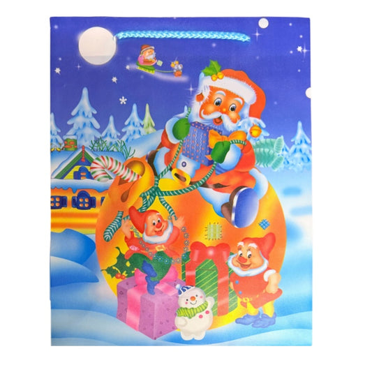Pack of 12 x Santa Claus Holiday Christmas Gift Bag
