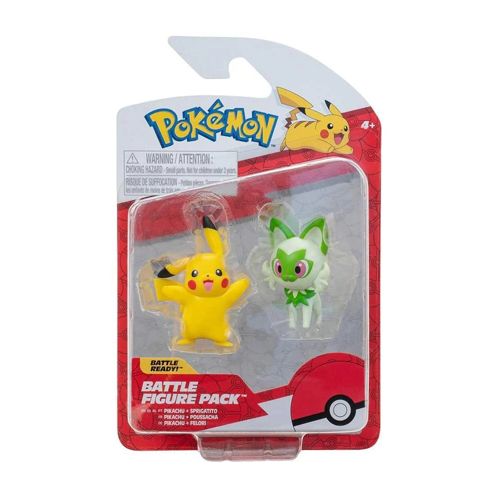 2" Pokémon Battle Ready! Battle Figure Pack Pikachu + Sprigatito Action Figure
