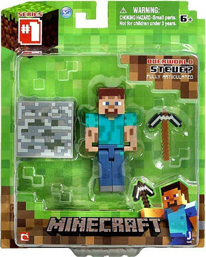 Jazware Minecraft Action Figure Set - Steve, Zombie, Creeper, Enderman and Villager