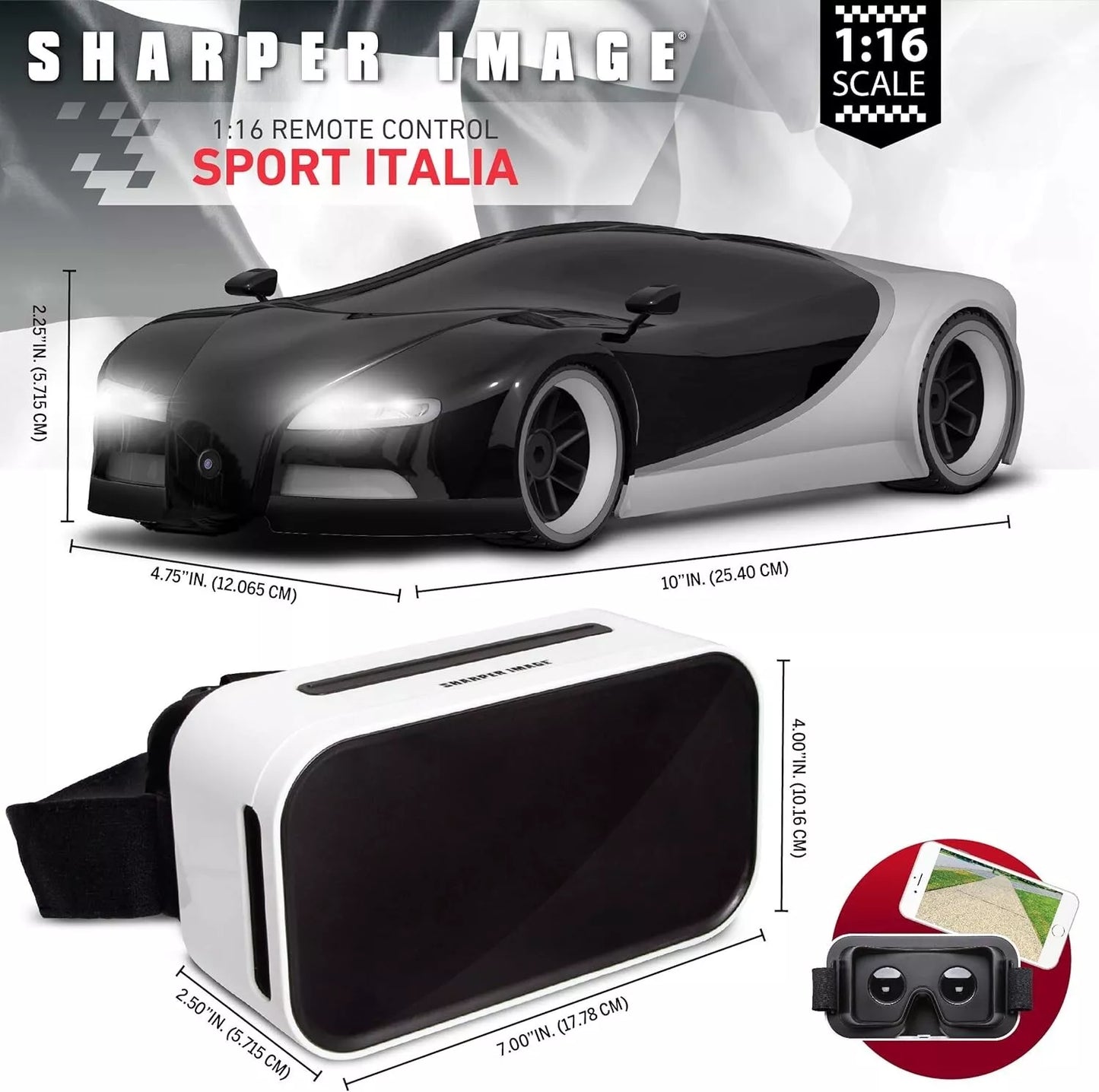 Sharper Image Virtual Reality Italia Rechargeable Racing Car