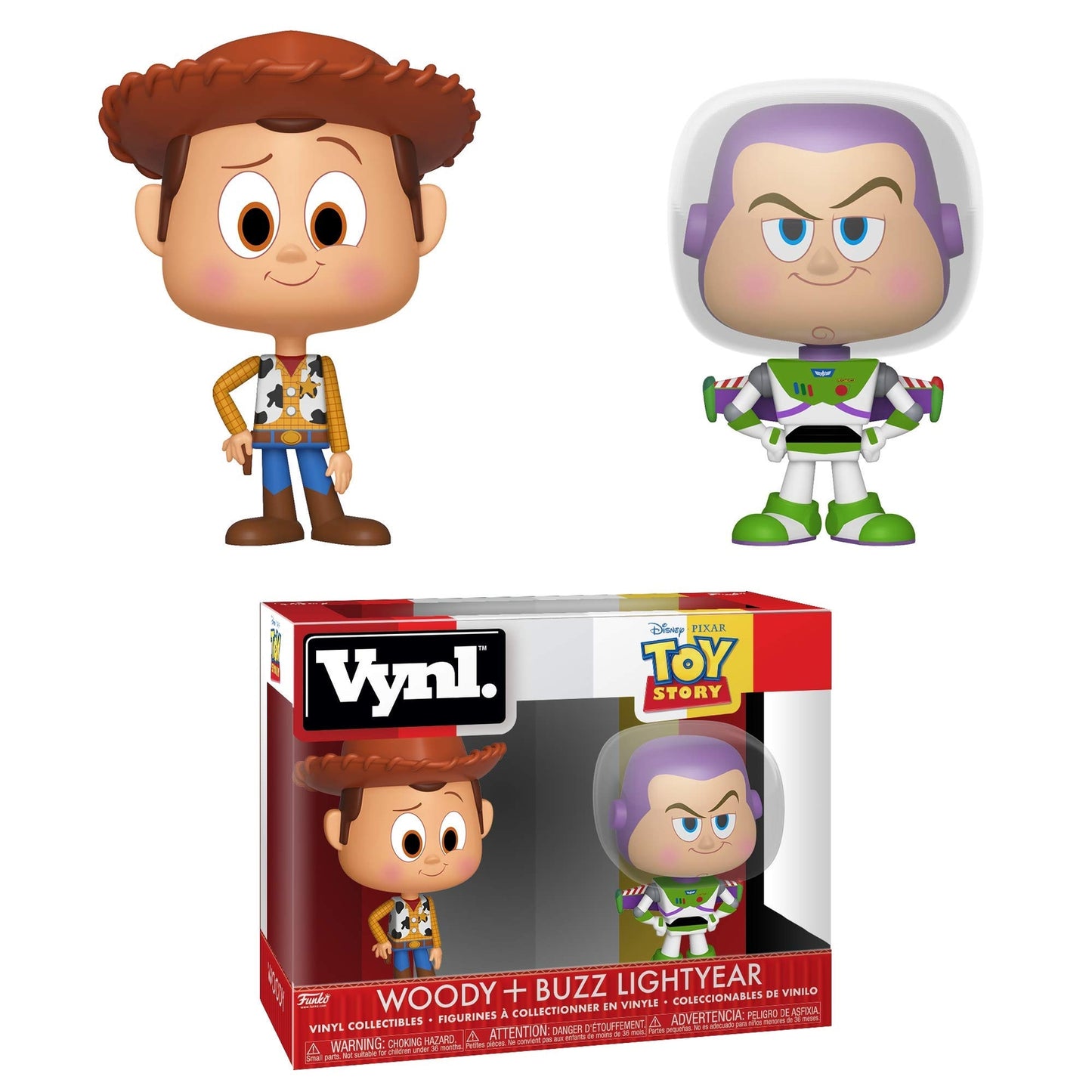 Funko Disney Pixar Toy Story Woody + Buzz Lightyear Vynl Action Figure