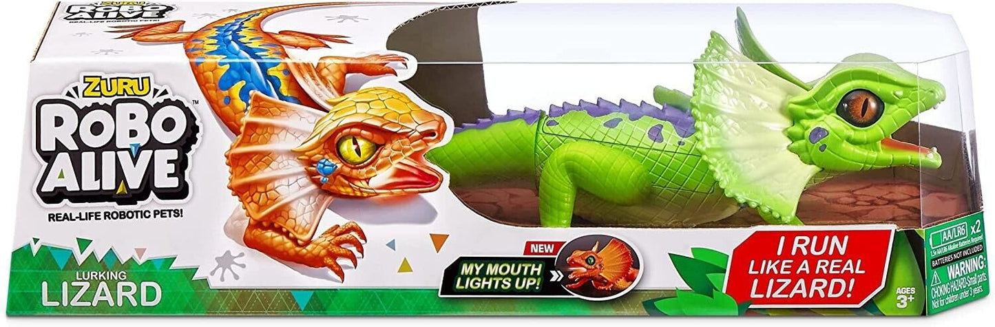 Zuru Robo Alive Light-Up Frill Neck Lizard Assorted 10 cm