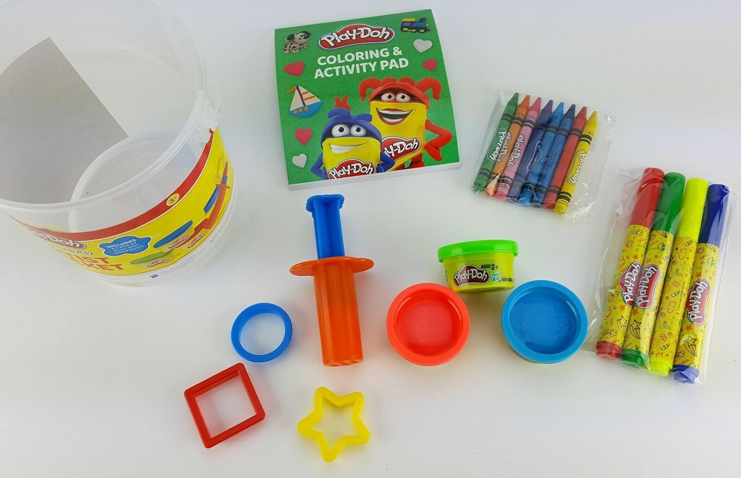 Toddler Joy Gift Value Box - Pokemon Action Figure, Play-doh and Coloring Set, Electronic Dinosaur & Diecast Motorbike