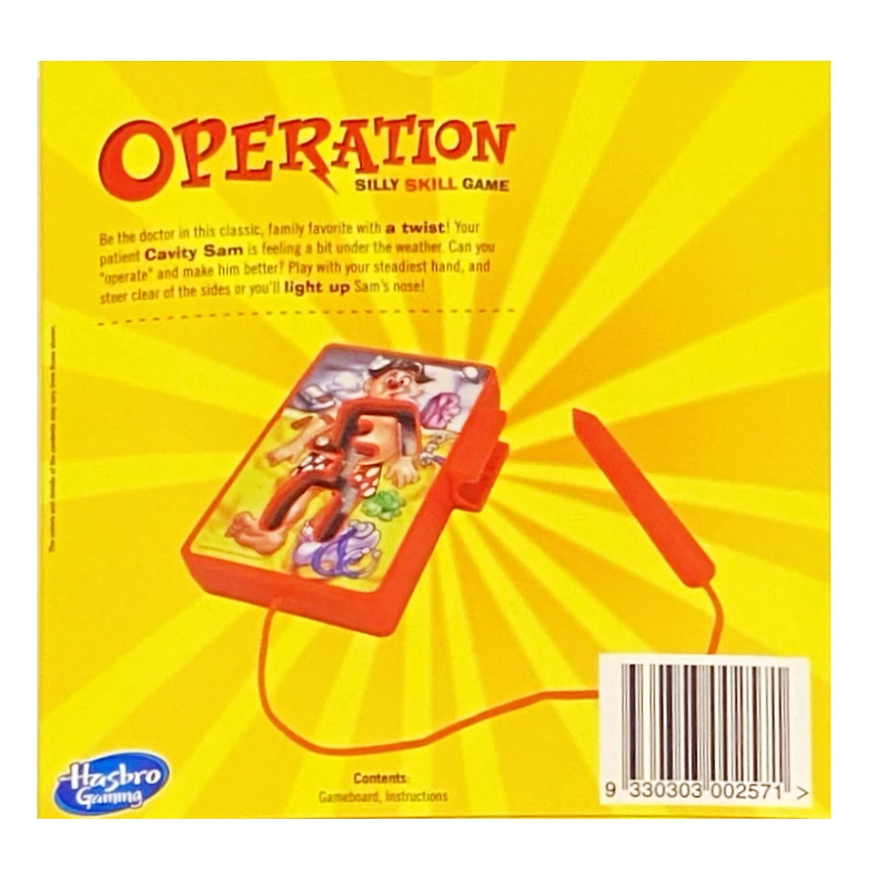 Hasbro Gaming - Operation - The Classic Silly Skill Game Mini Version
