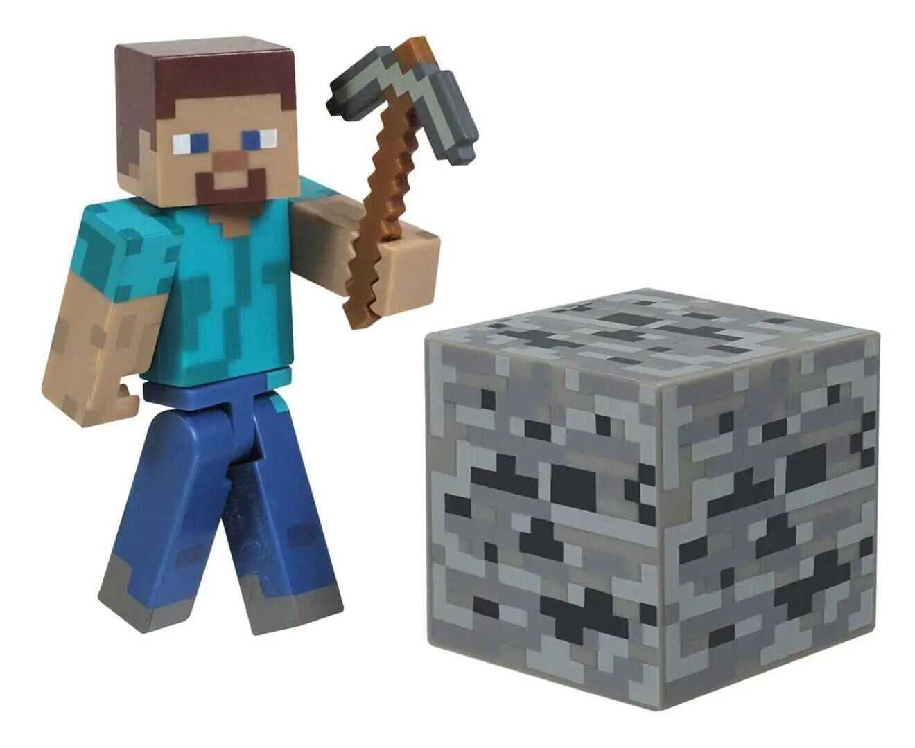 Jazware Minecraft Action Figure Set - Steve, Zombie, Creeper, Enderman and Villager