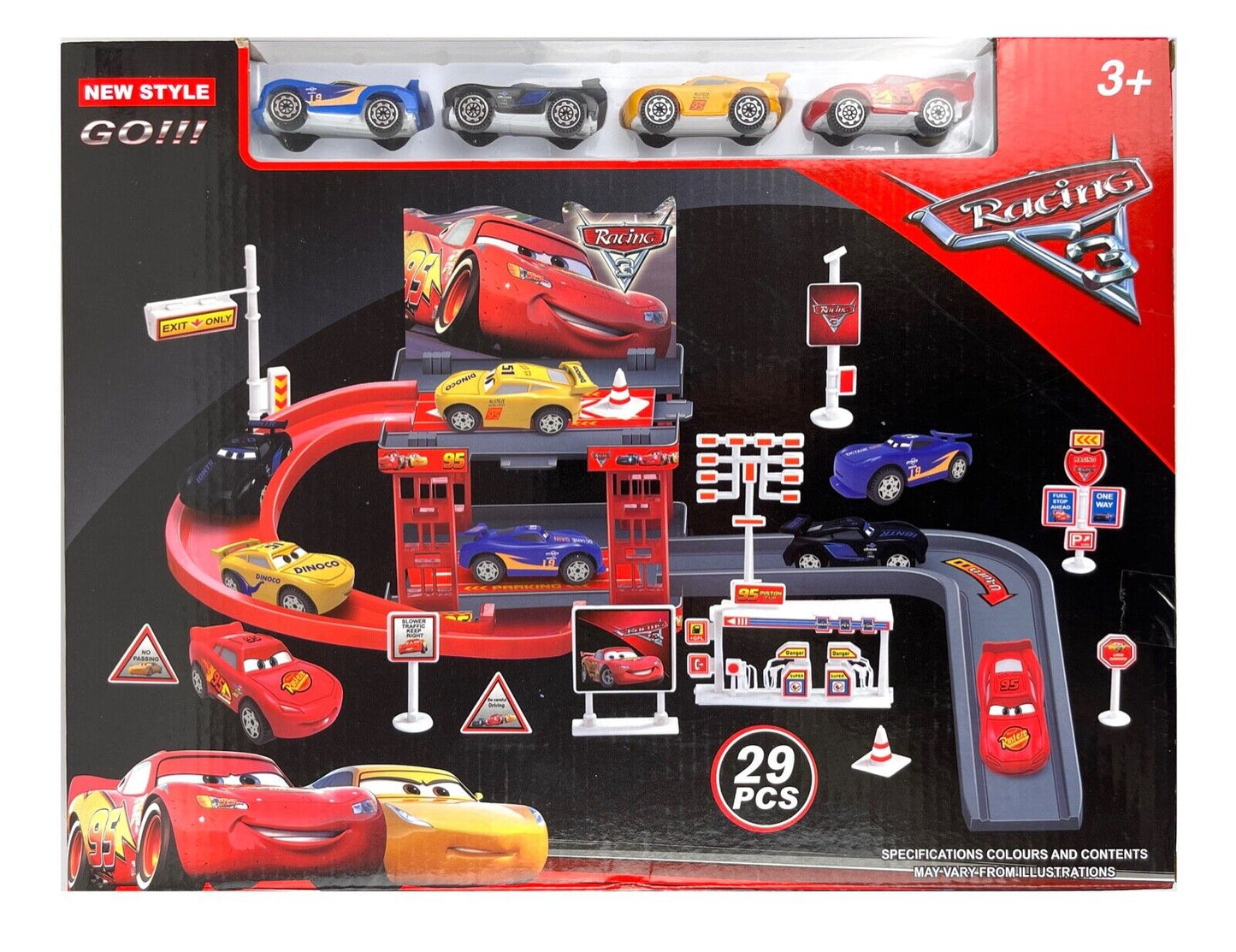 Lightning McQueen 29 Pcs Parking Garage Playset 