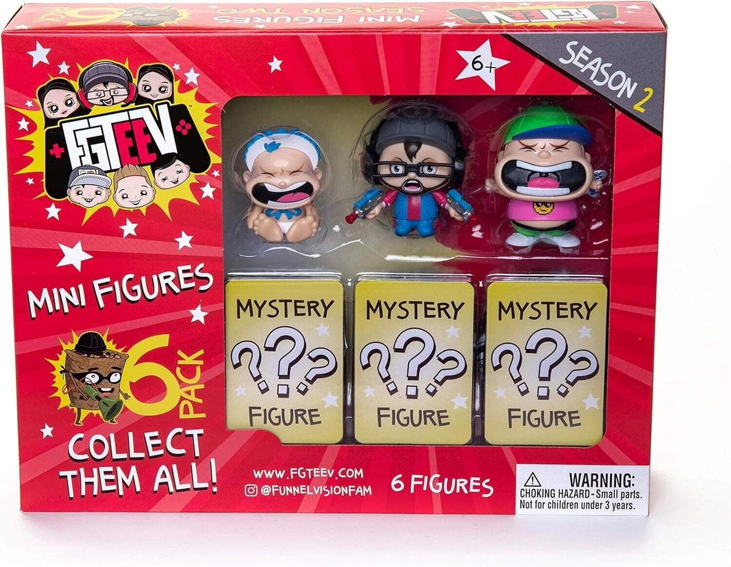 2.5" Season 2 FGTeeV Mystery Mini Figure 6-Pack (Mystery Figures)
