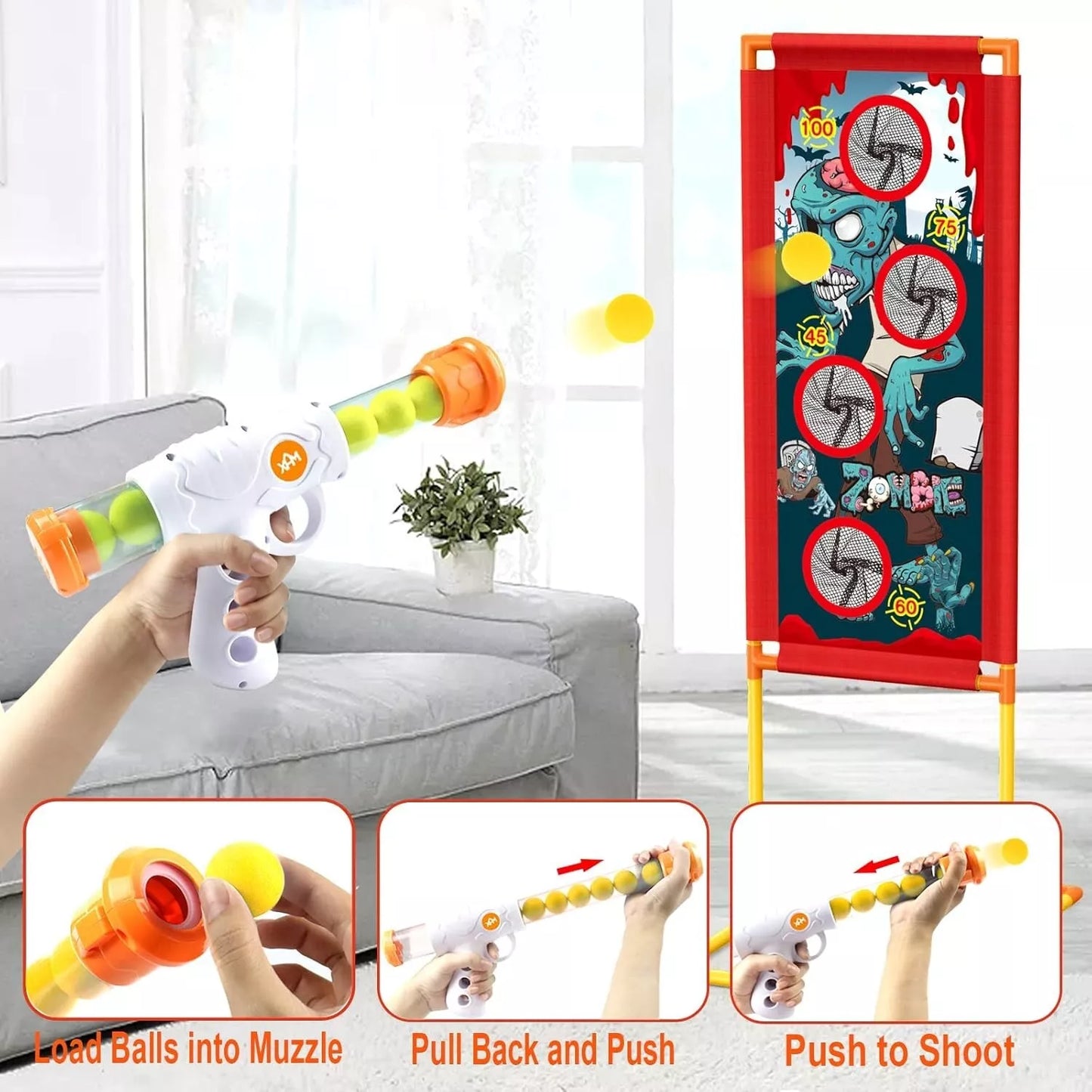 JELOSO Zombie Shooting Target Classic Game Play Set For Kids 3+