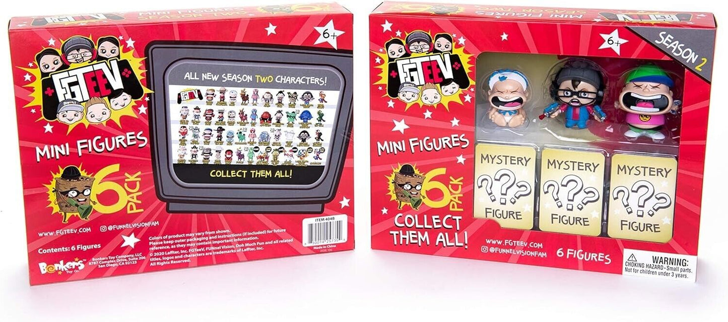 2.5" Season 2 FGTeeV Mystery Mini Figure 6-Pack (Mystery Figures)
