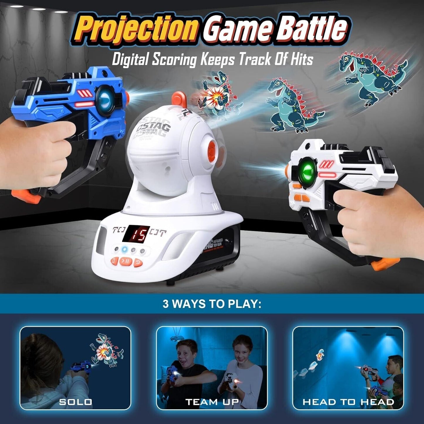 CS Tag Laser Tag Gun Play Set with LED Projection