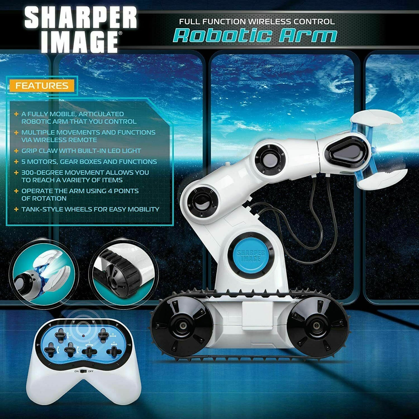 Sharper Image Full Function Wireless Control Robotic Arm